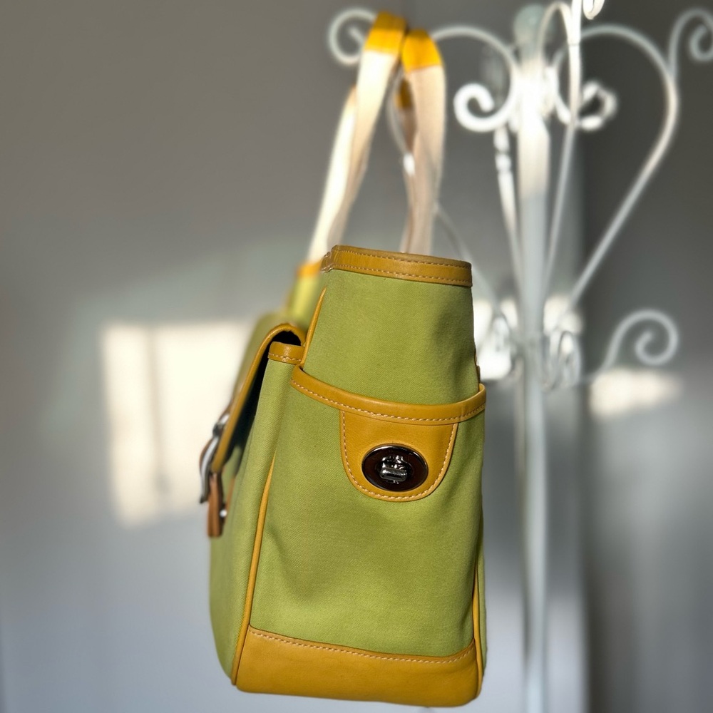Coach Vintage Garden Tote Green Apple/ Yellow - Picture 4 of 16